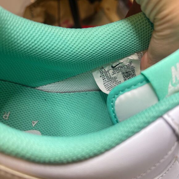 Nike Air Force 1 '07 Low Mens 11.5 White/White Light Menta DH7561-107 Casual - Picture 10 of 10